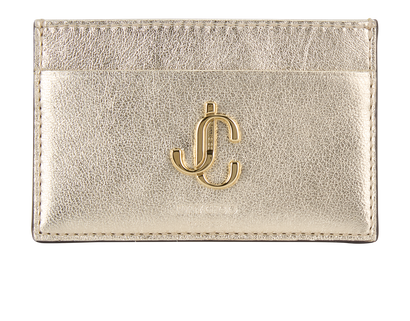 Jimmy Choo Card Holder, £125, Accessories, Gold, Leather, Front view